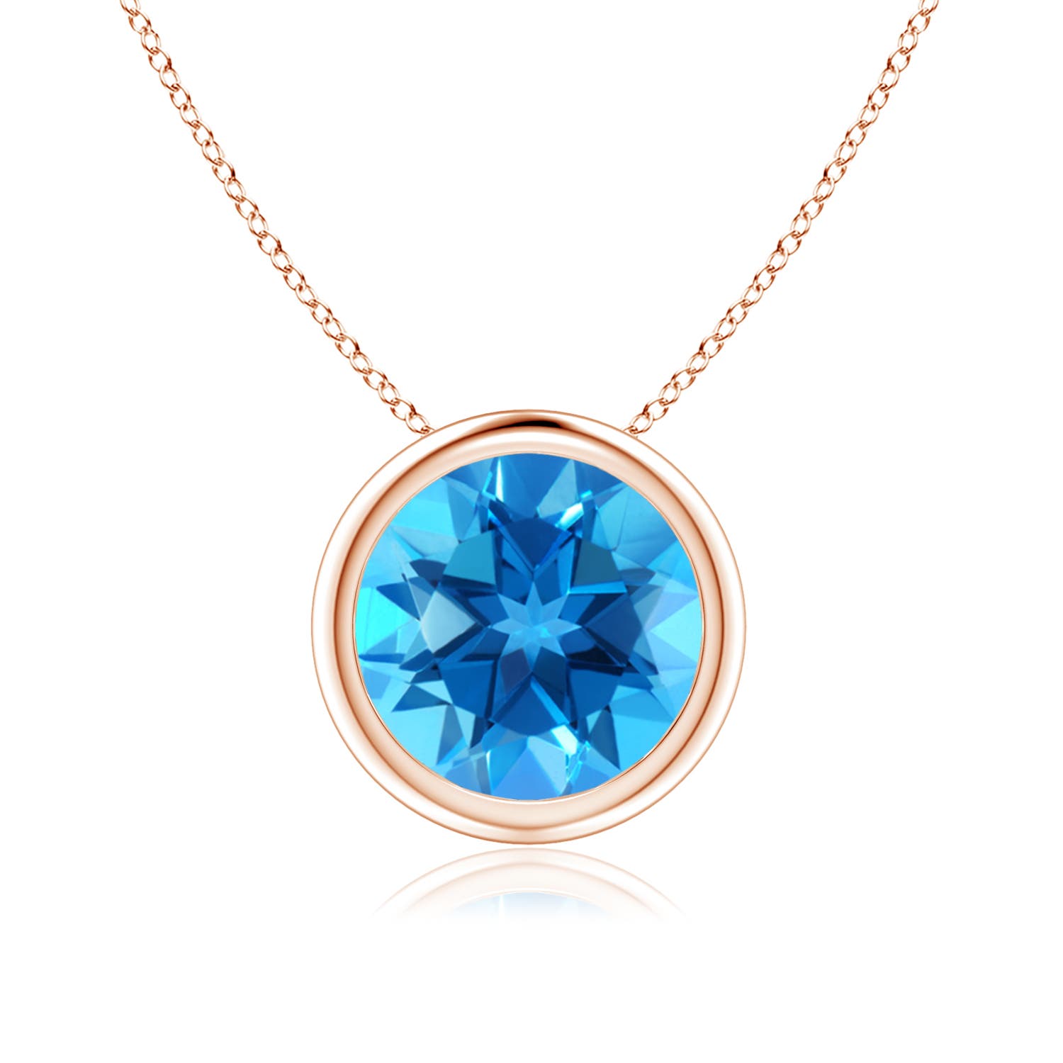 AAAA - Swiss Blue Topaz / 2.35 CT / 14 KT Rose Gold