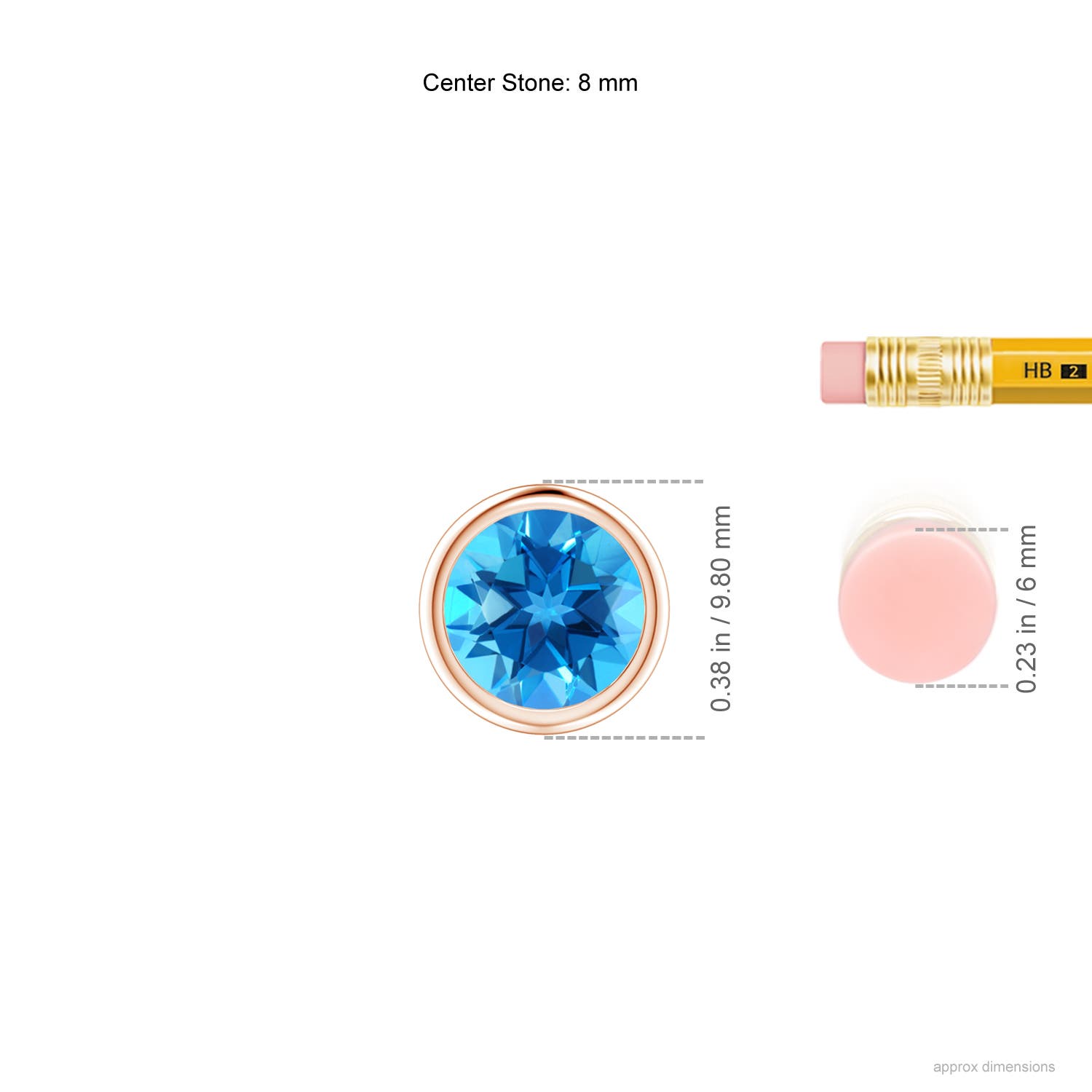 AAAA - Swiss Blue Topaz / 2.35 CT / 14 KT Rose Gold