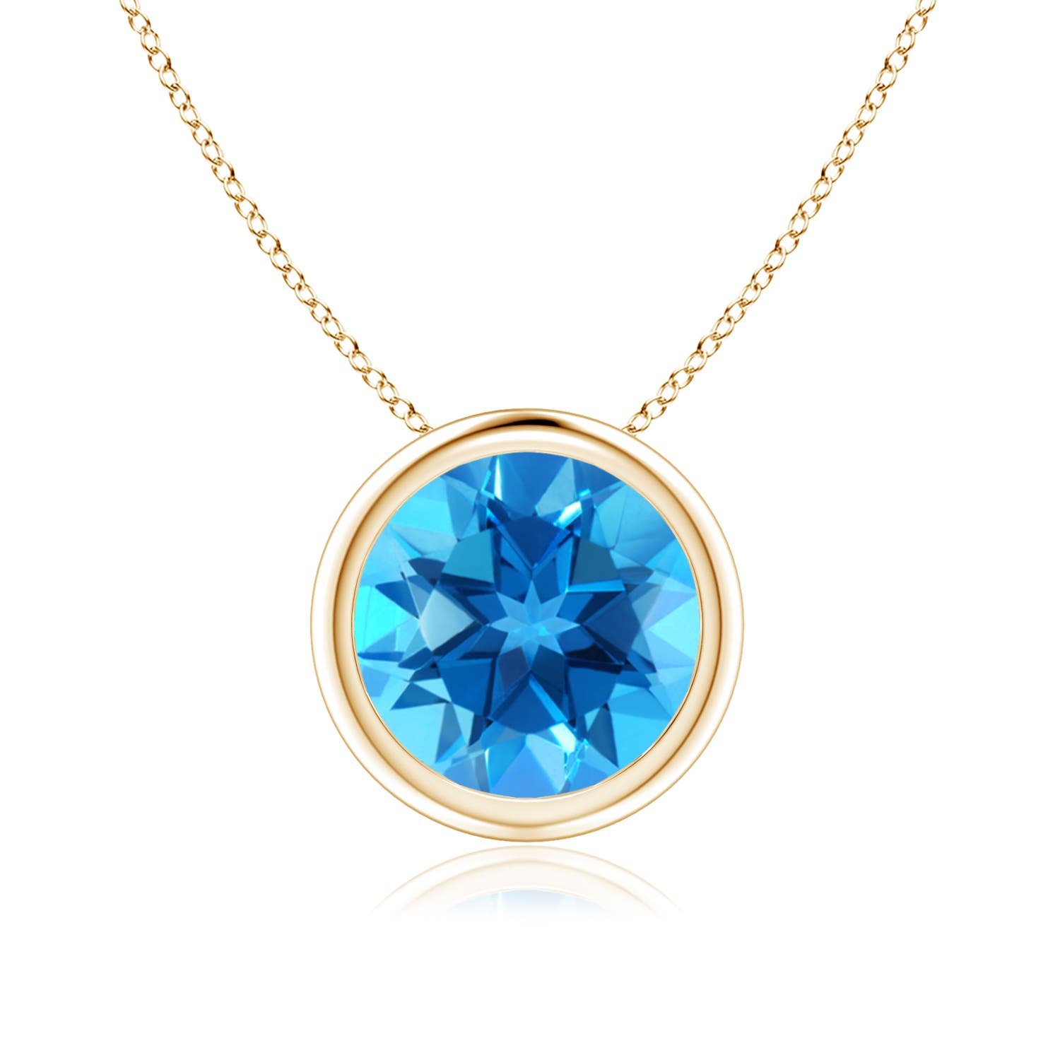 AAAA - Swiss Blue Topaz / 2.35 CT / 14 KT Yellow Gold