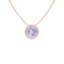 Solitaire Rose Gold Tanzanite Necklaces & Pendants