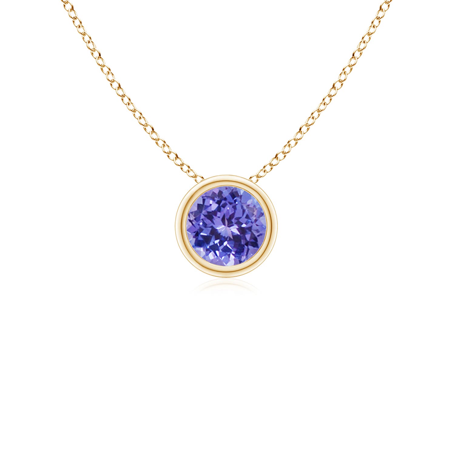 AAA - Tanzanite / 0.25 CT / 14 KT Yellow Gold