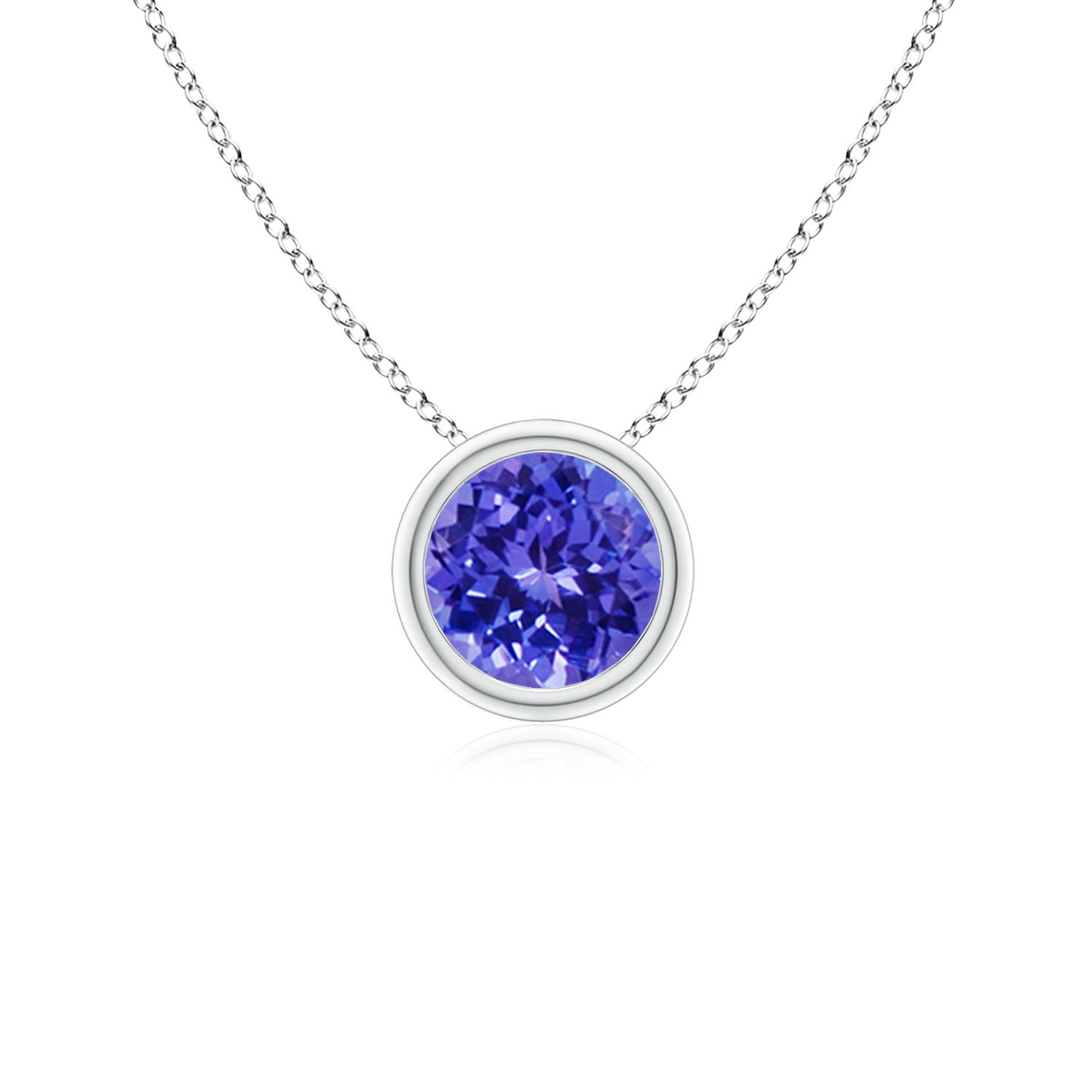 AAAA - Tanzanite / 0.5 CT / 14 KT White Gold