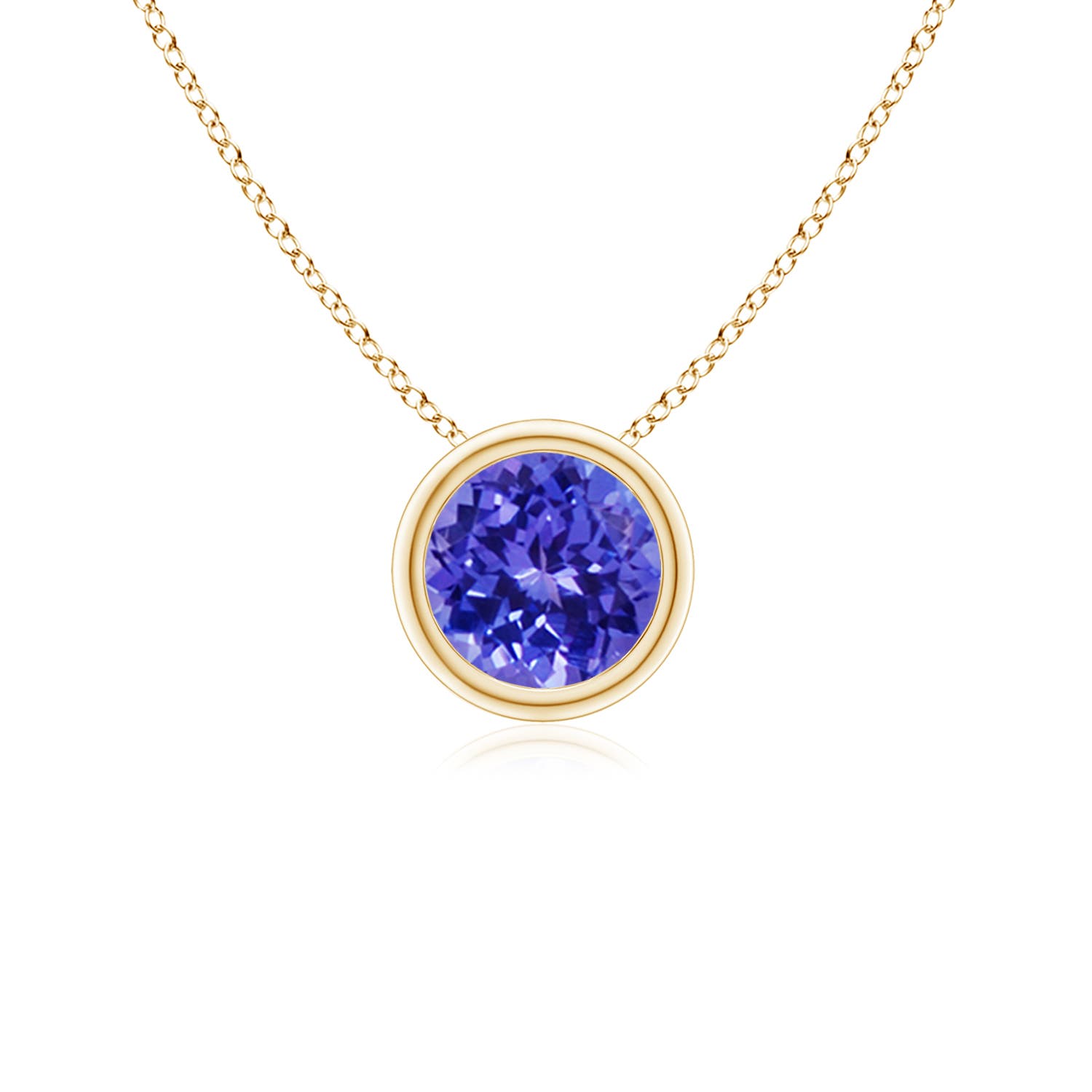 AAAA - Tanzanite / 0.5 CT / 14 KT Yellow Gold