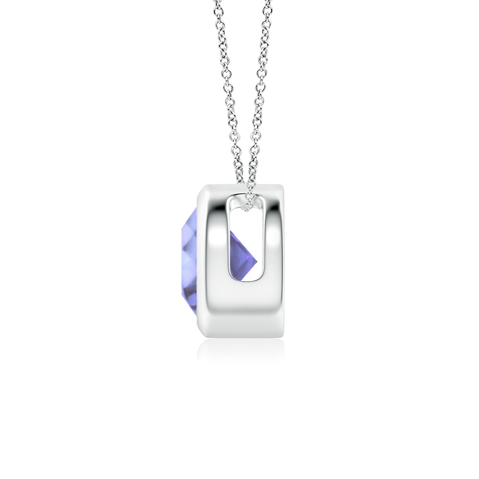 6mm A Bezel-Set Round Tanzanite Solitaire Pendant in P950 Platinum side 199