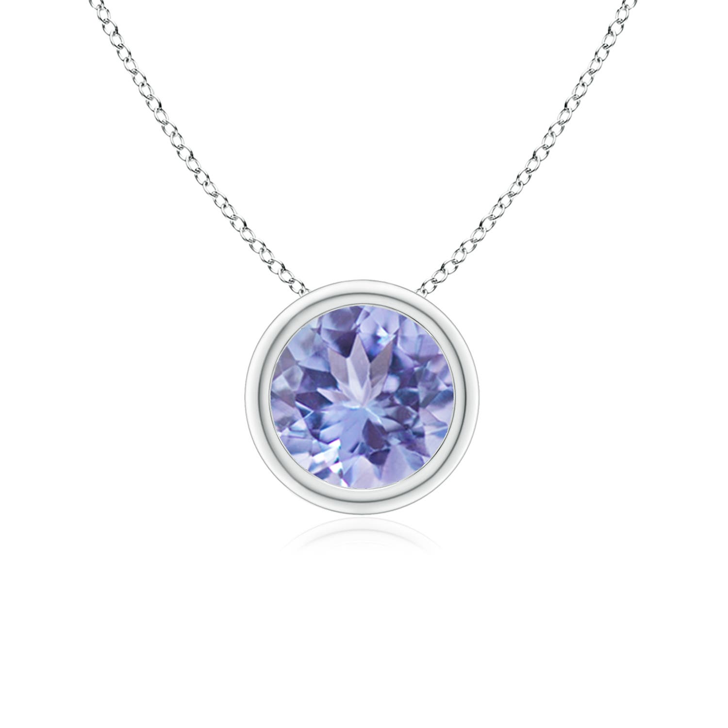 A - Tanzanite / 0.9 CT / 14 KT White Gold