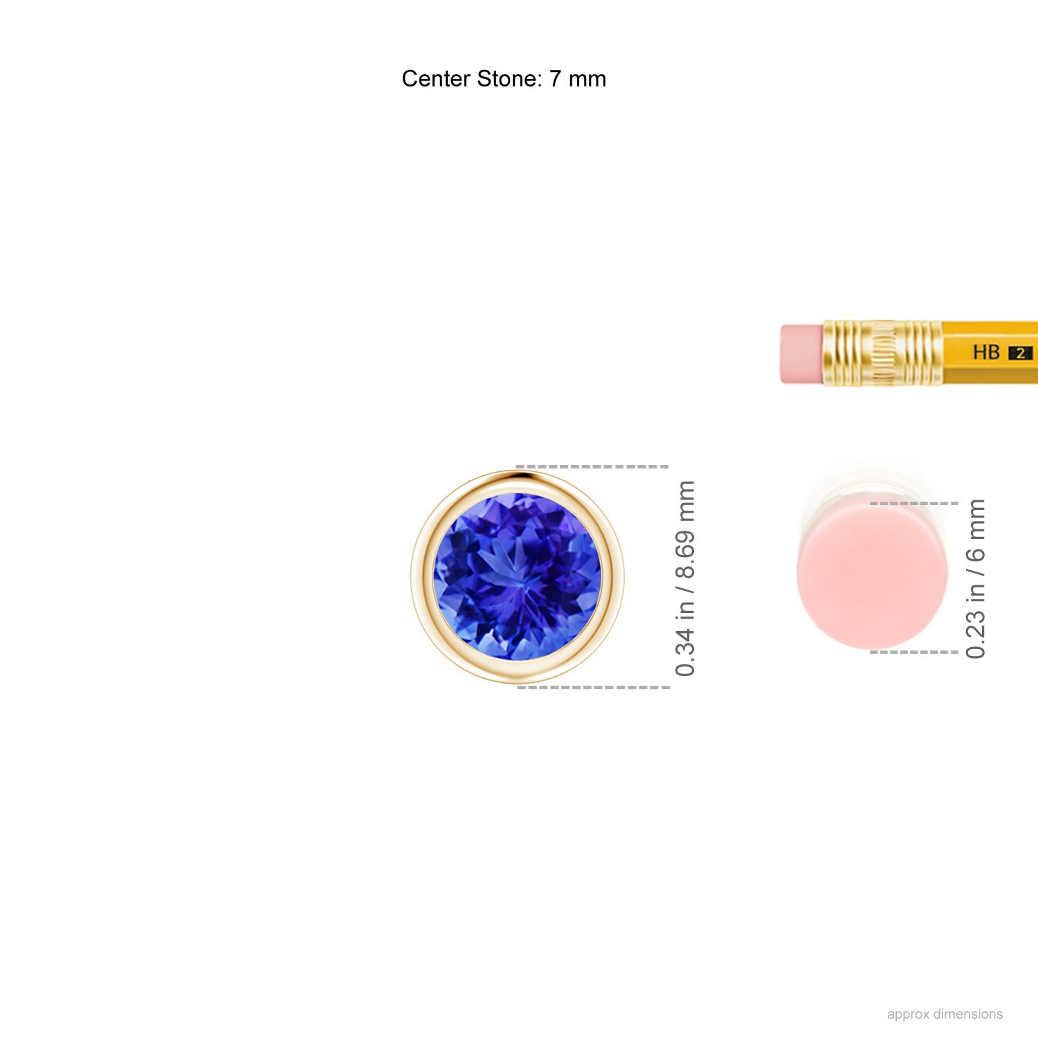 AAA - Tanzanite / 1.45 CT / 14 KT Yellow Gold