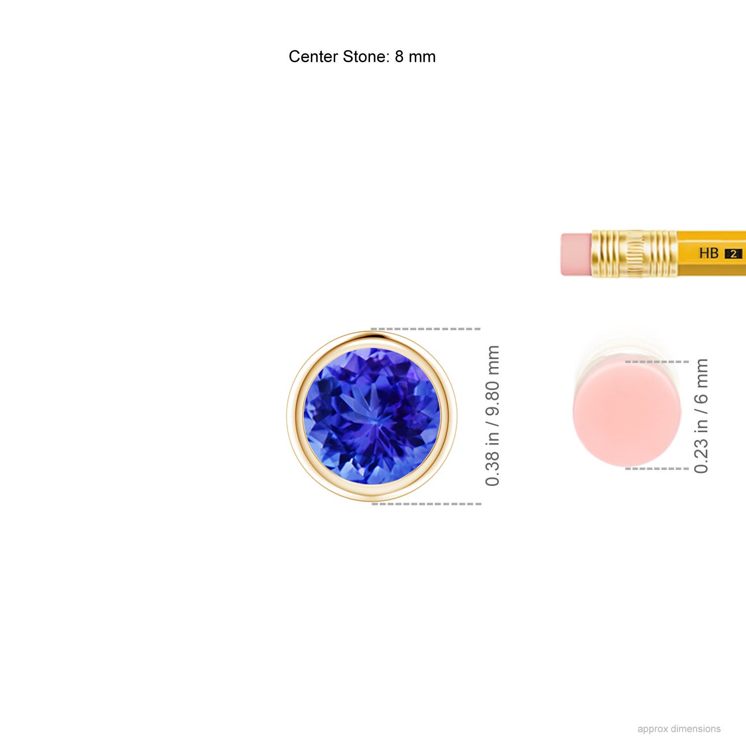 AAA - Tanzanite / 1.8 CT / 14 KT Yellow Gold