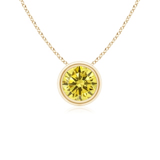 Round Fancy Intense, VS2 Yellow Diamond
