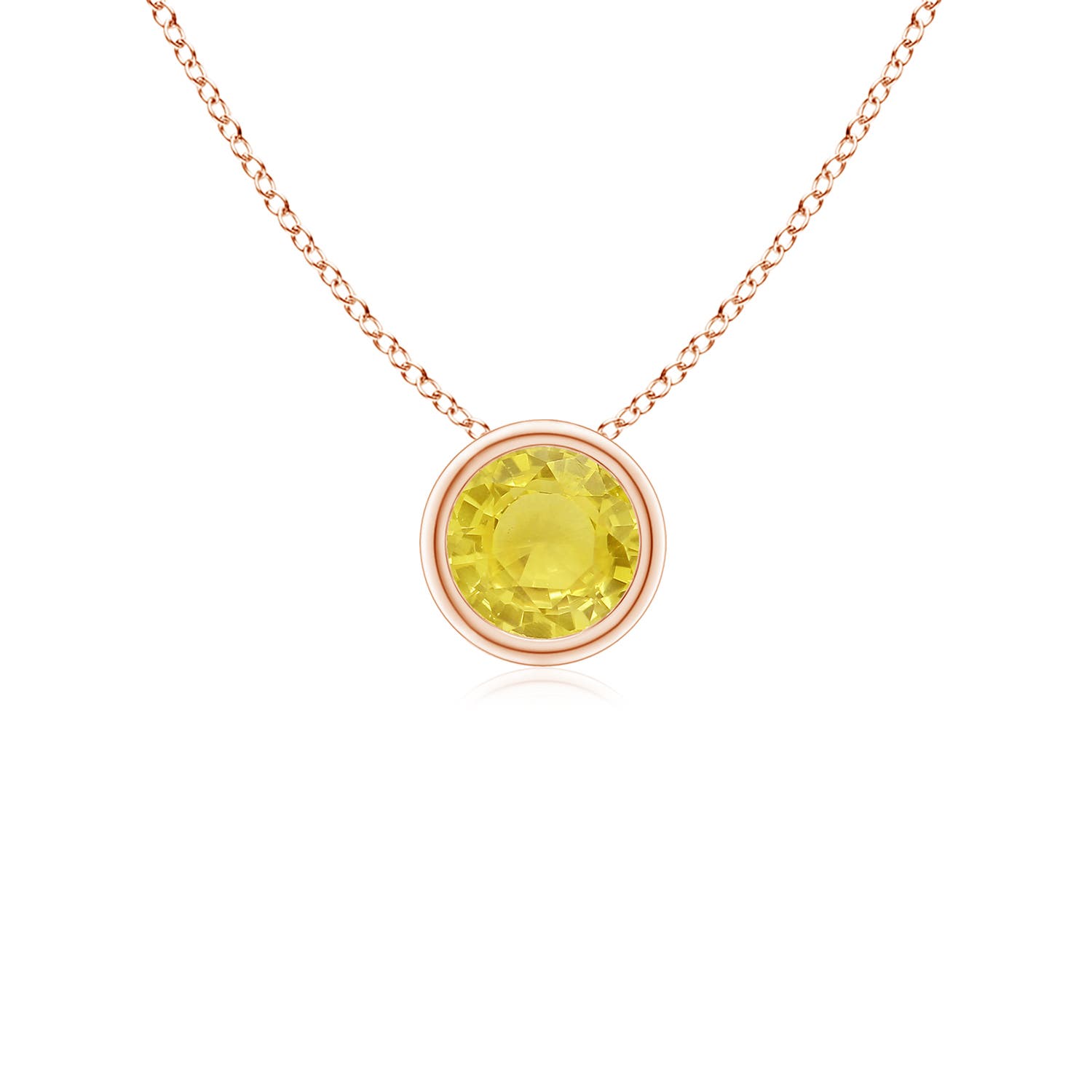 A - Yellow Sapphire / 0.27 CT / 14 KT Rose Gold