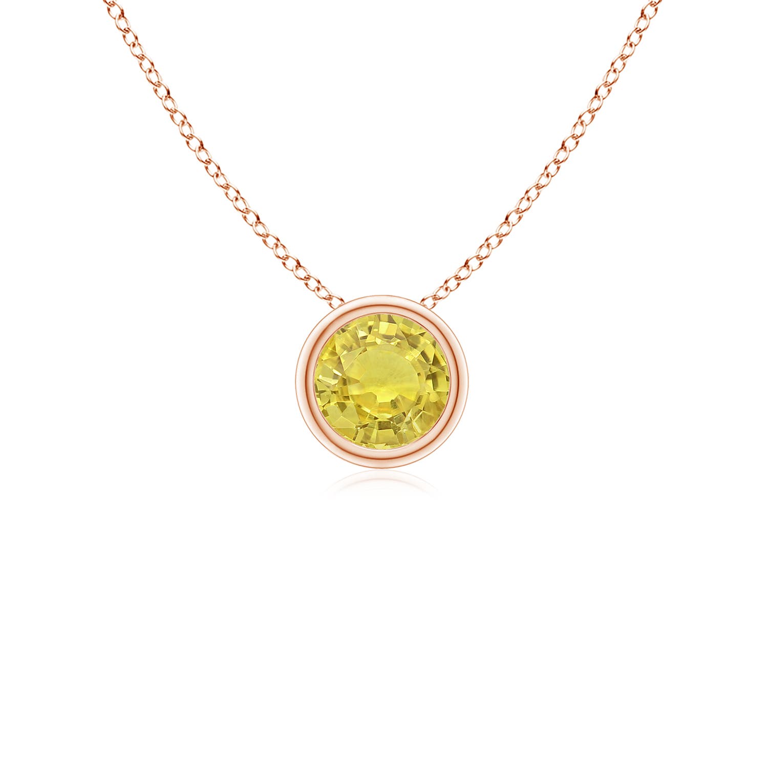 AA - Yellow Sapphire / 0.27 CT / 14 KT Rose Gold