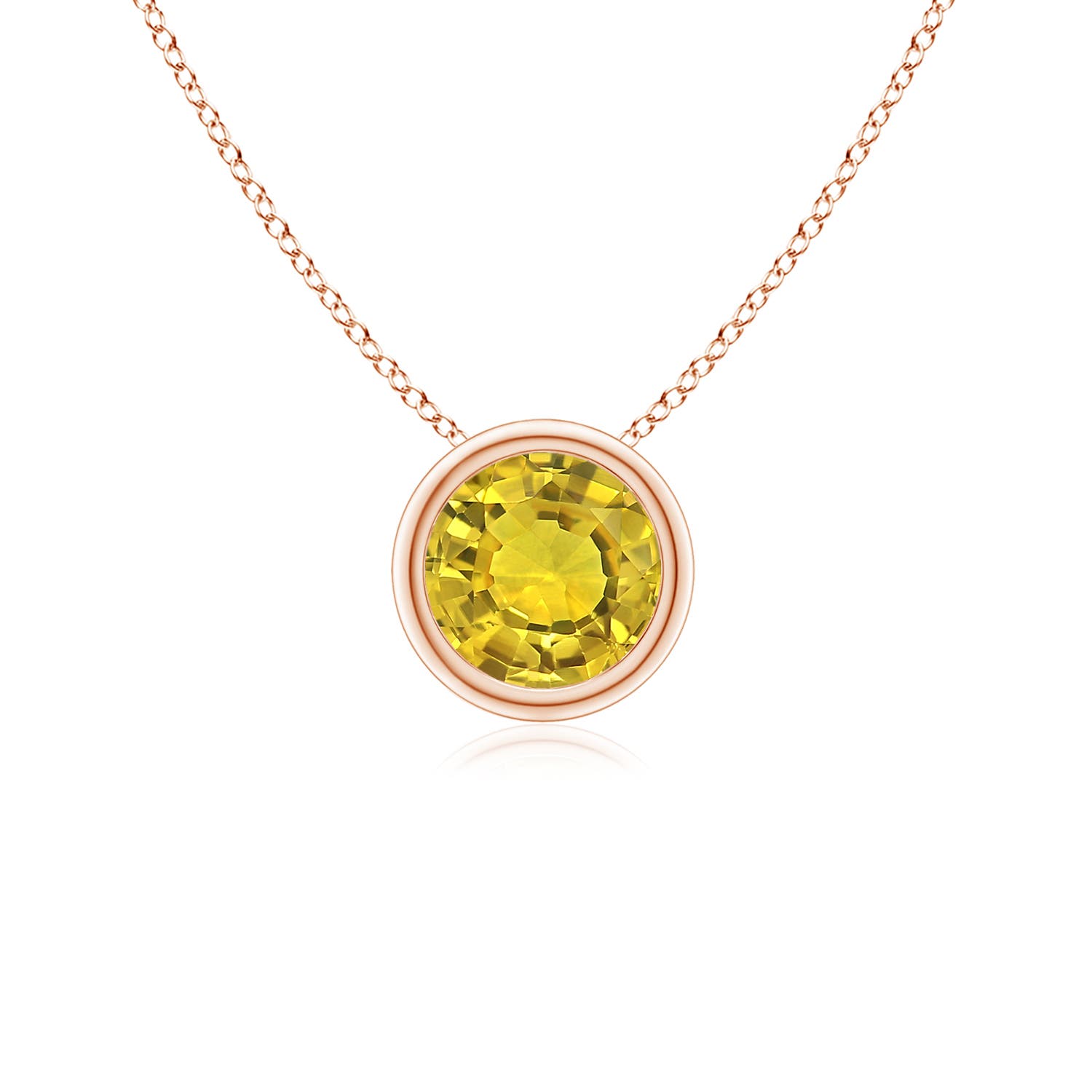 AAAA - Yellow Sapphire / 0.53 CT / 14 KT Rose Gold