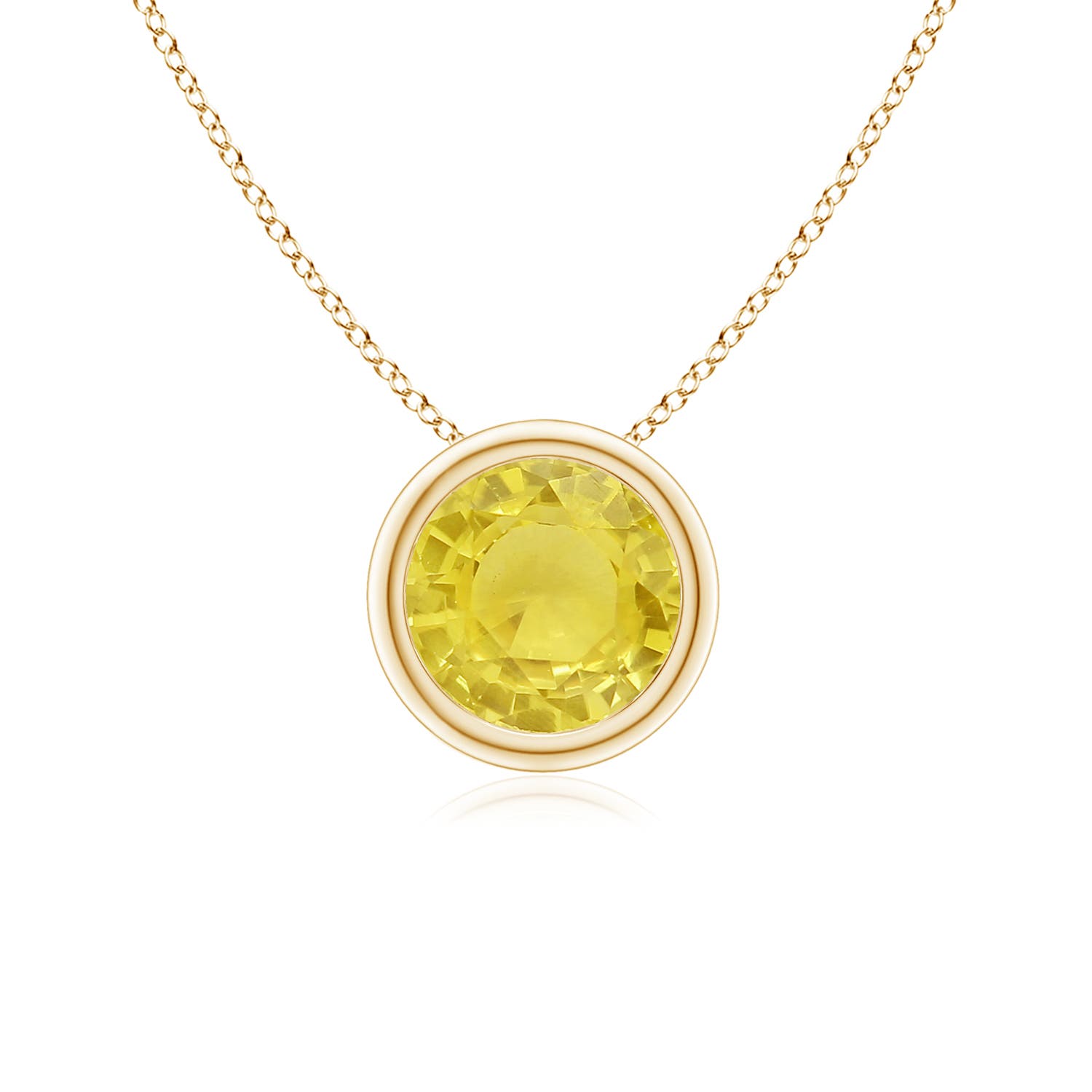 A - Yellow Sapphire / 1 CT / 14 KT Yellow Gold