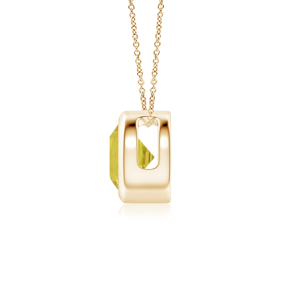 6mm A Bezel-Set Round Yellow Sapphire Solitaire Pendant in Yellow Gold side 199