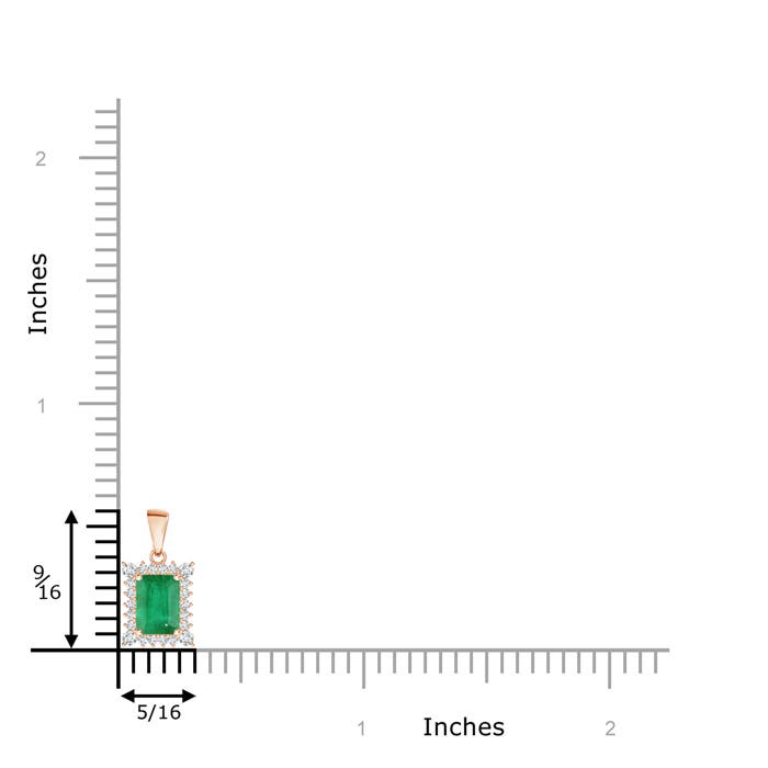 A - Emerald / 0.67 CT / 14 KT Rose Gold