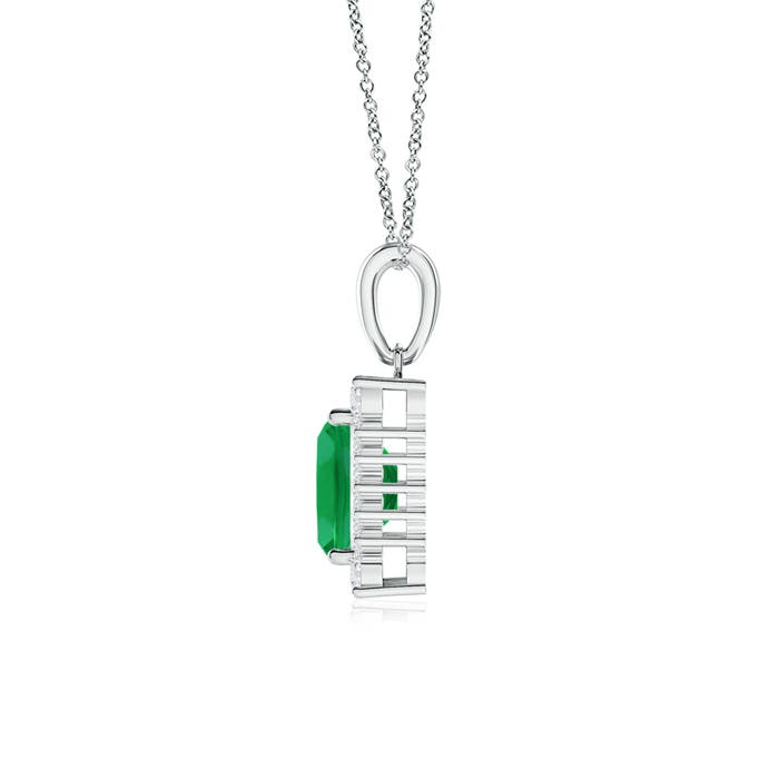 A - Emerald / 0.67 CT / 14 KT White Gold