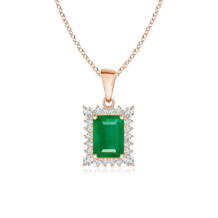 AA - Emerald / 0.67 CT / 14 KT Rose Gold