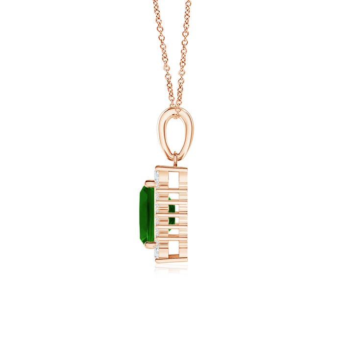 AAAA - Emerald / 0.67 CT / 14 KT Rose Gold