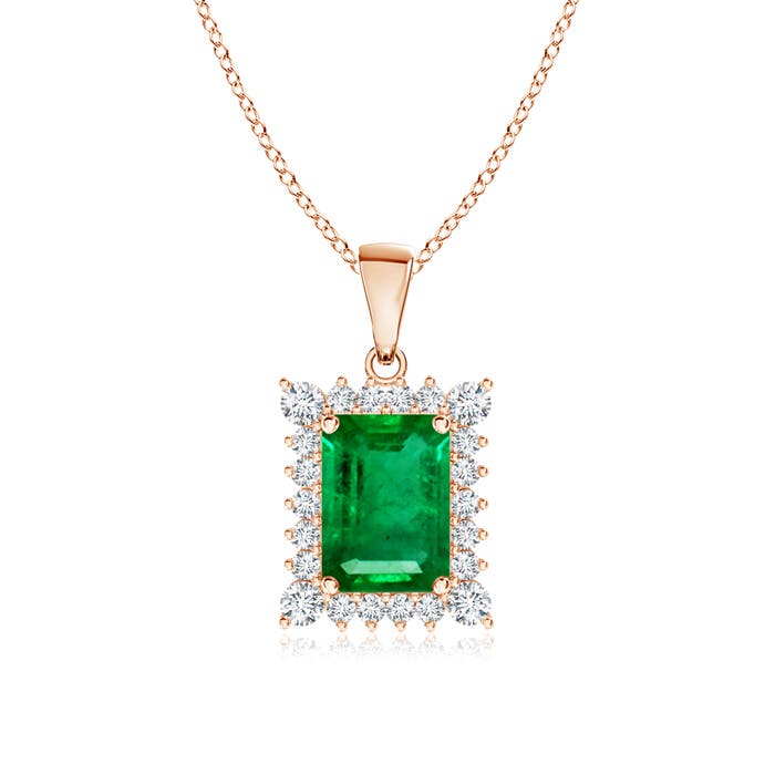 AAA - Emerald / 1.24 CT / 14 KT Rose Gold