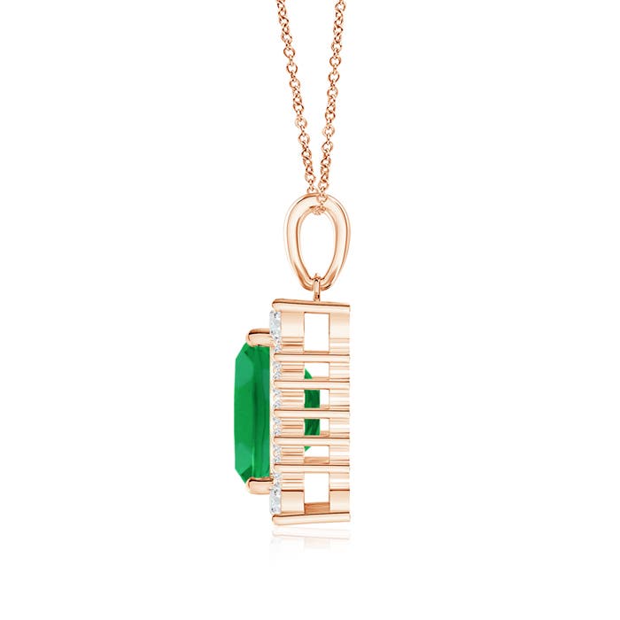 A - Emerald / 1.86 CT / 14 KT Rose Gold