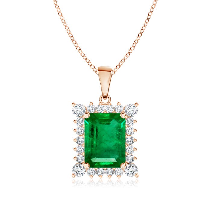 AAA - Emerald / 1.86 CT / 14 KT Rose Gold