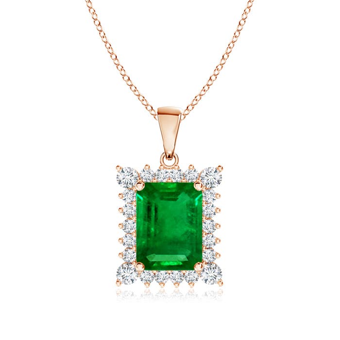 AAAA - Emerald / 1.86 CT / 14 KT Rose Gold