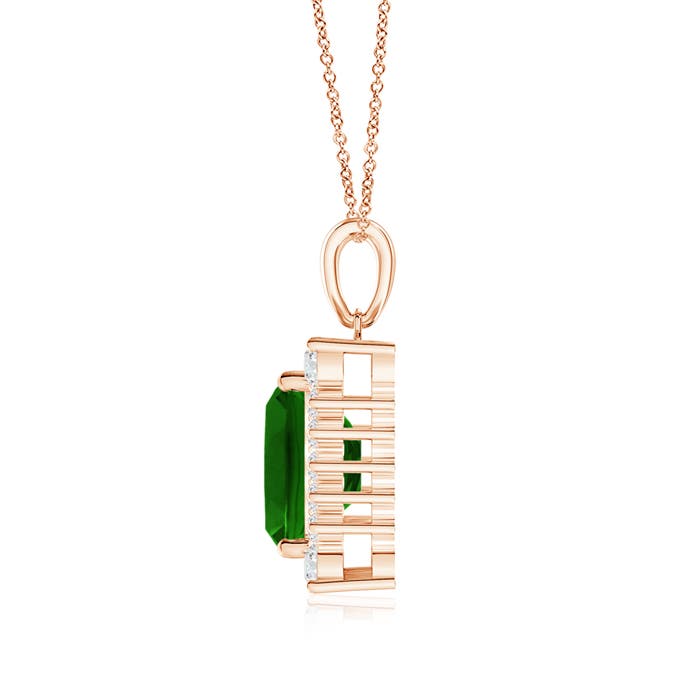 AAAA - Emerald / 1.86 CT / 14 KT Rose Gold