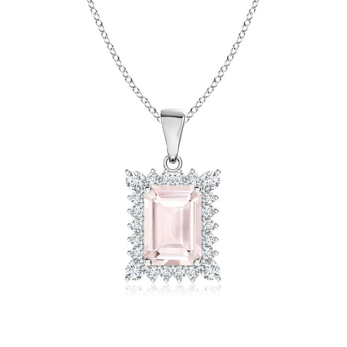 A - Morganite / 1.14 CT / 14 KT White Gold