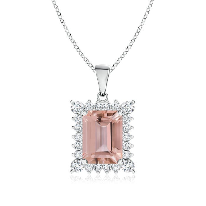 AAAA - Morganite / 1.76 CT / 14 KT White Gold