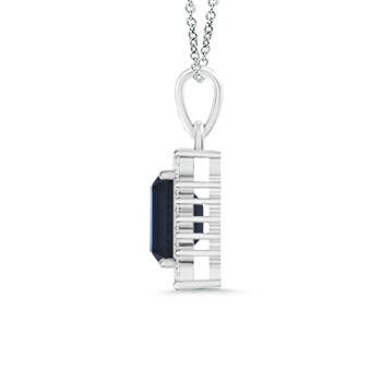 A - Blue Sapphire / 1.29 CT / 14 KT White Gold