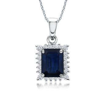 AA - Blue Sapphire / 1.29 CT / 14 KT White Gold