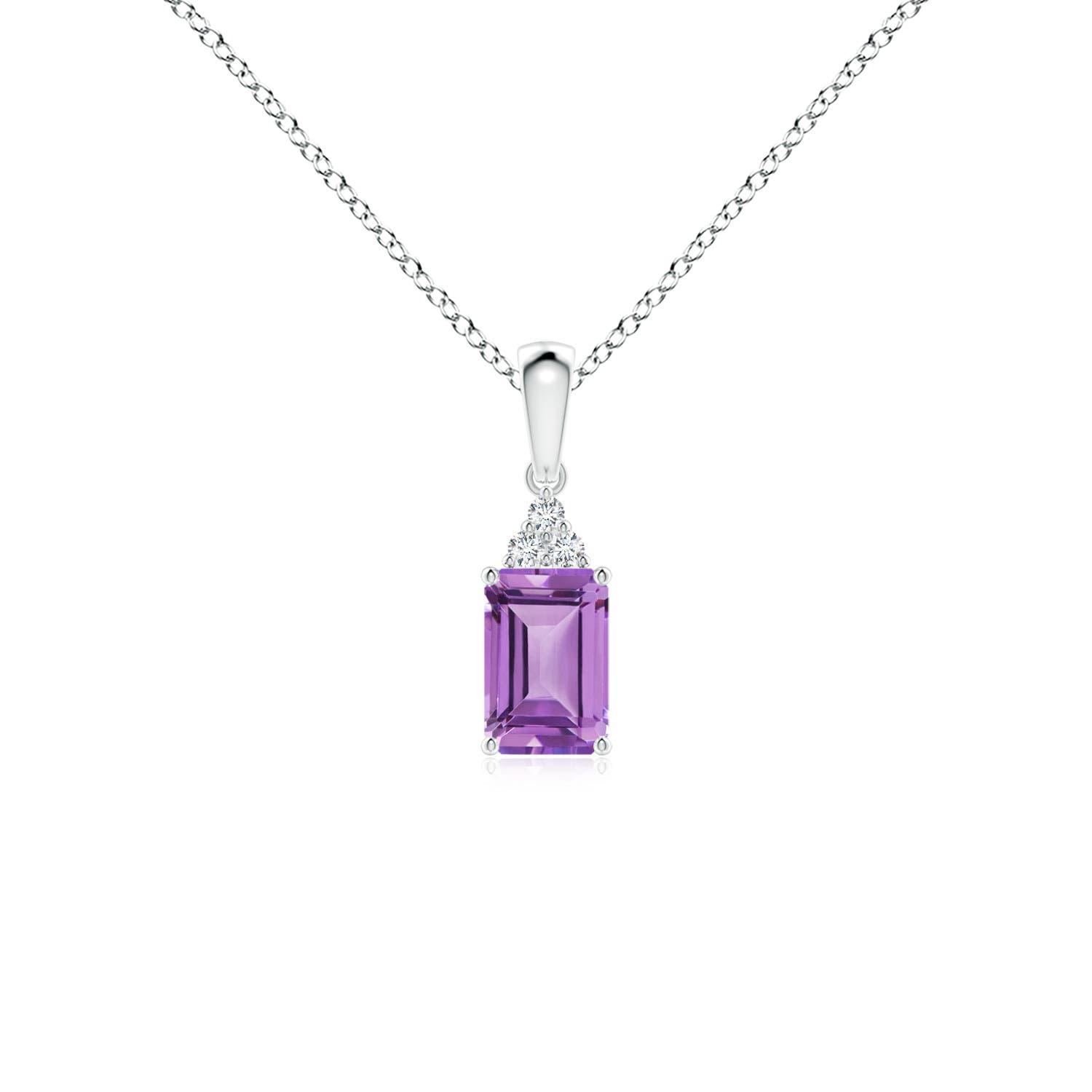 A - Amethyst / 0.57 CT / 14 KT White Gold