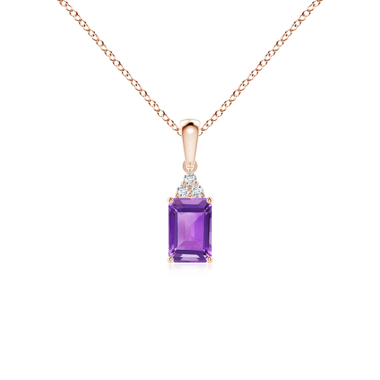 AA - Amethyst / 0.57 CT / 14 KT Rose Gold