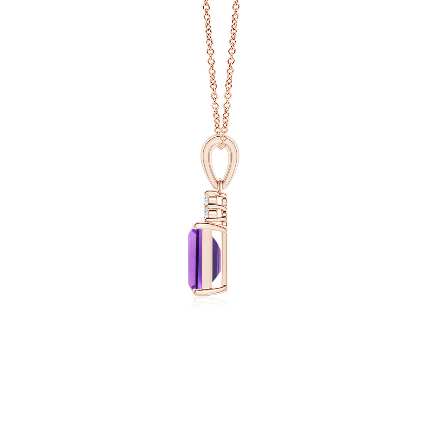 AA - Amethyst / 0.57 CT / 14 KT Rose Gold