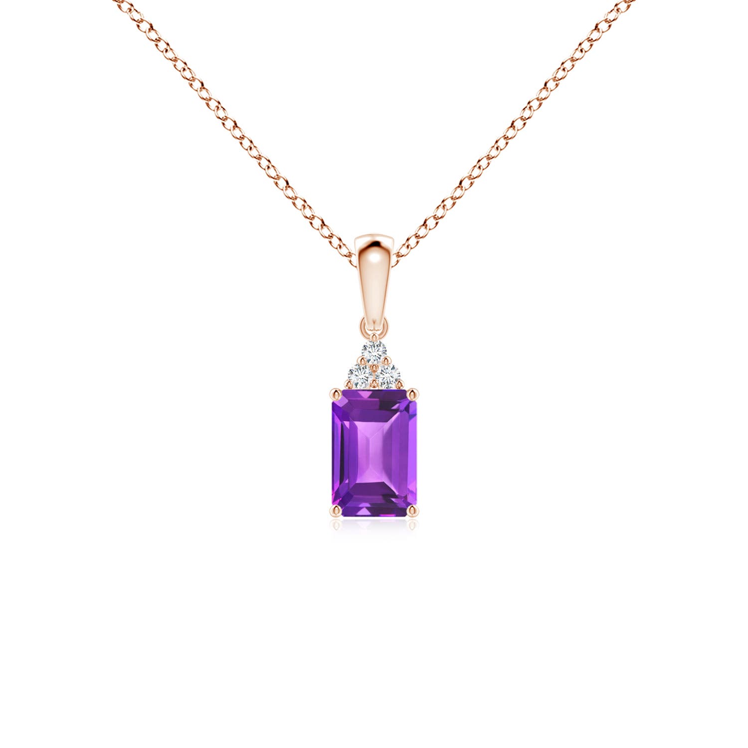 AAA - Amethyst / 0.57 CT / 14 KT Rose Gold