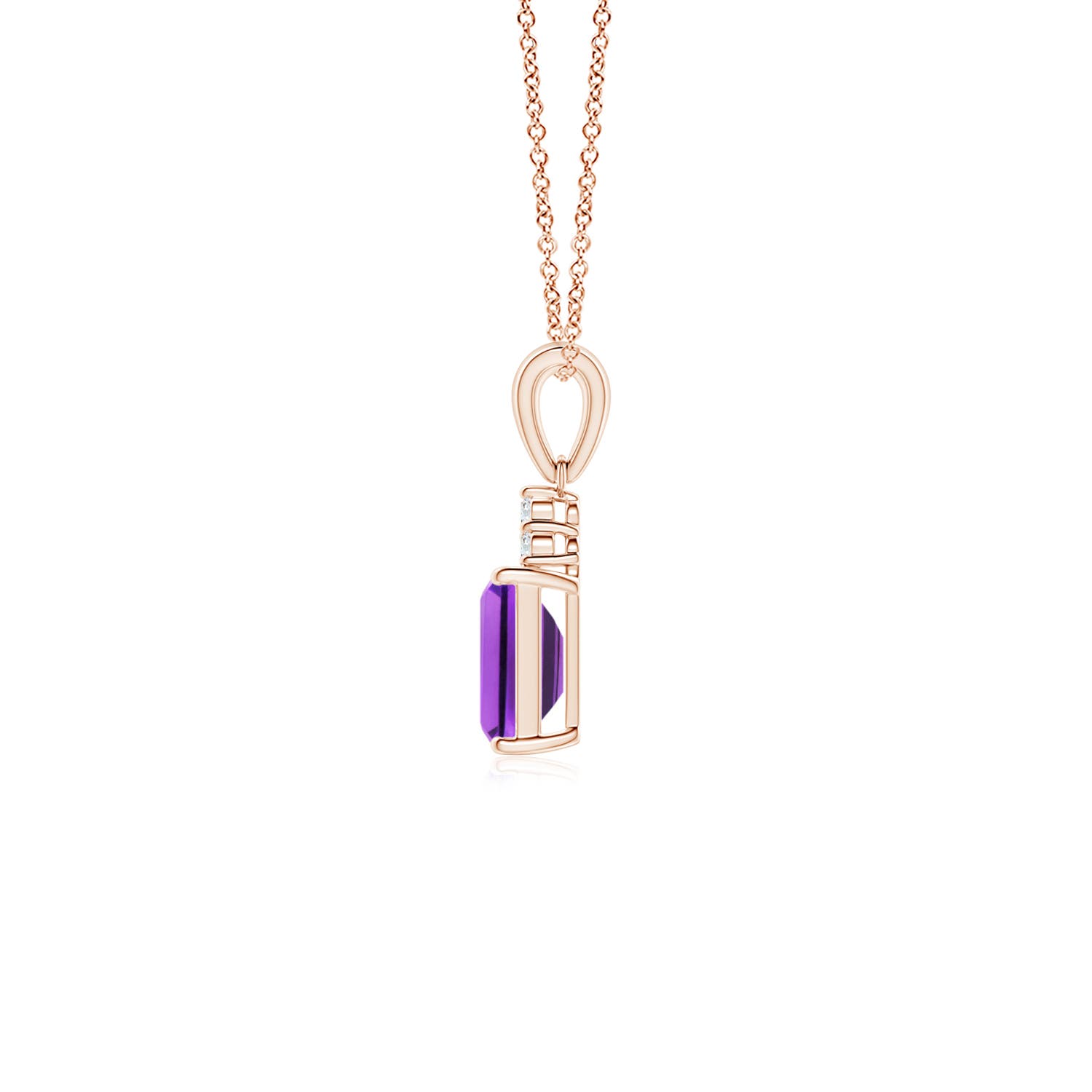 AAA - Amethyst / 0.57 CT / 14 KT Rose Gold