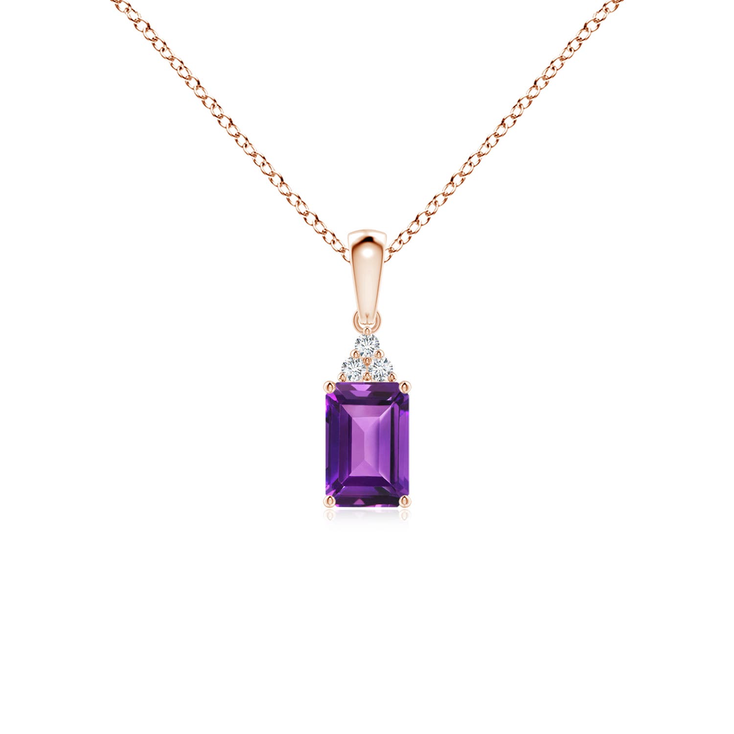 AAAA - Amethyst / 0.57 CT / 14 KT Rose Gold