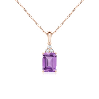 Emerald Cut A Amethyst
