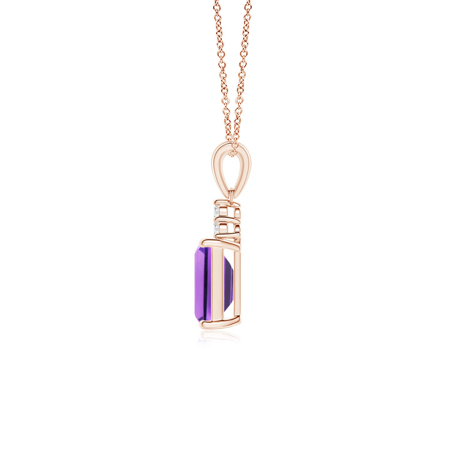 AA - Amethyst / 0.94 CT / 14 KT Rose Gold