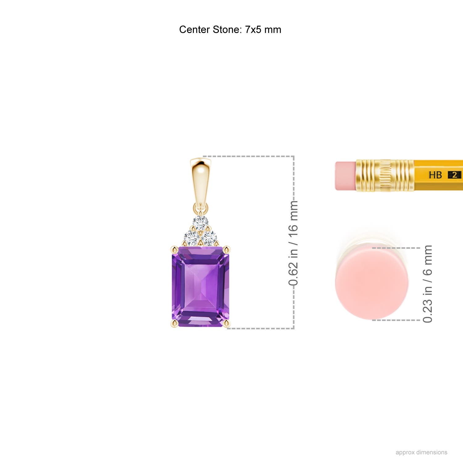 AA - Amethyst / 0.94 CT / 14 KT Yellow Gold