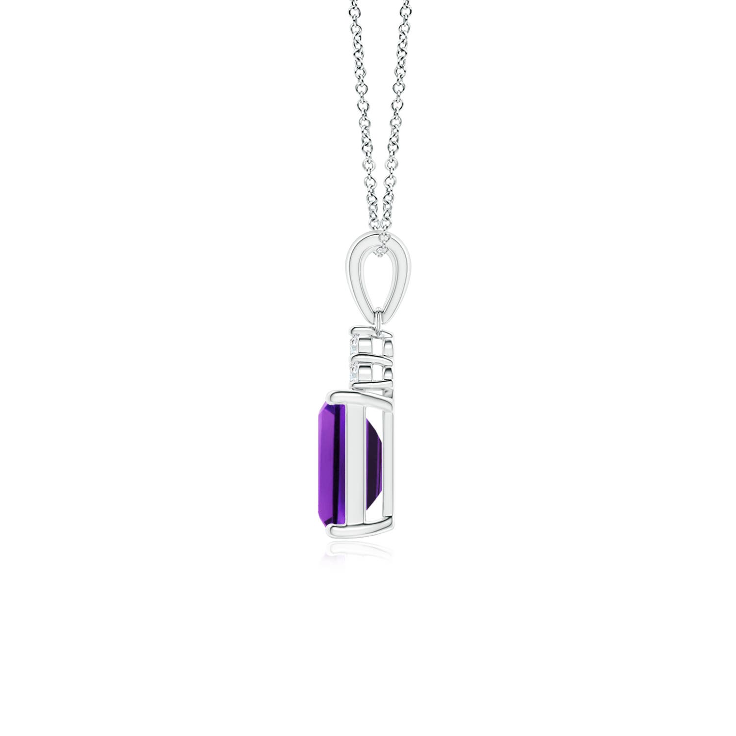 AAAA - Amethyst / 0.94 CT / 14 KT White Gold