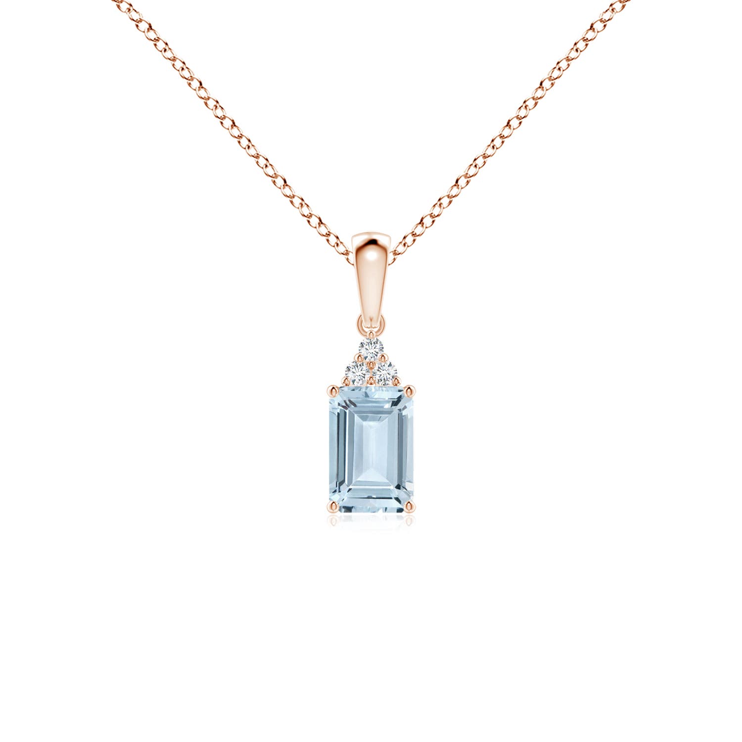 A - Aquamarine / 0.52 CT / 14 KT Rose Gold