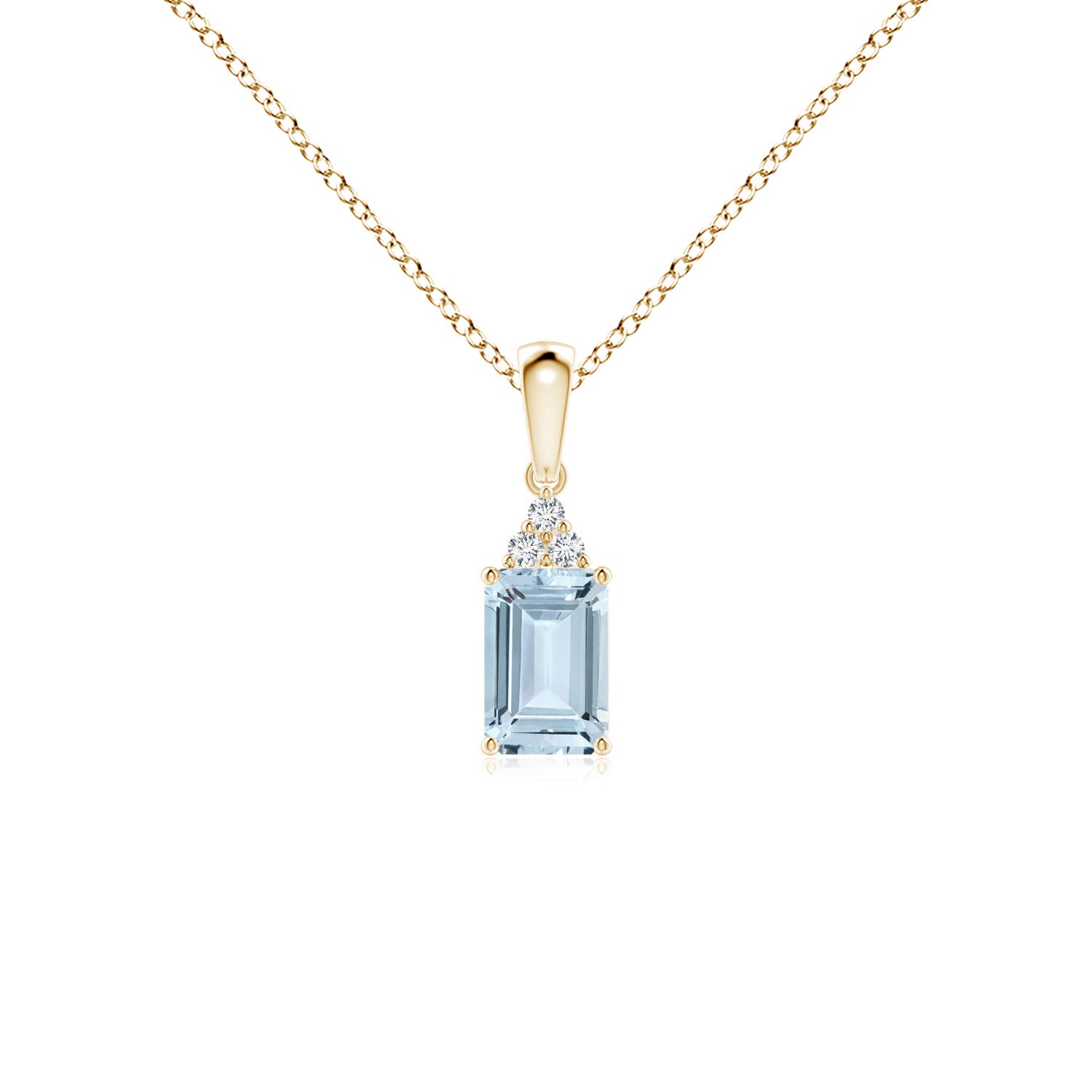 A - Aquamarine / 0.52 CT / 14 KT Yellow Gold