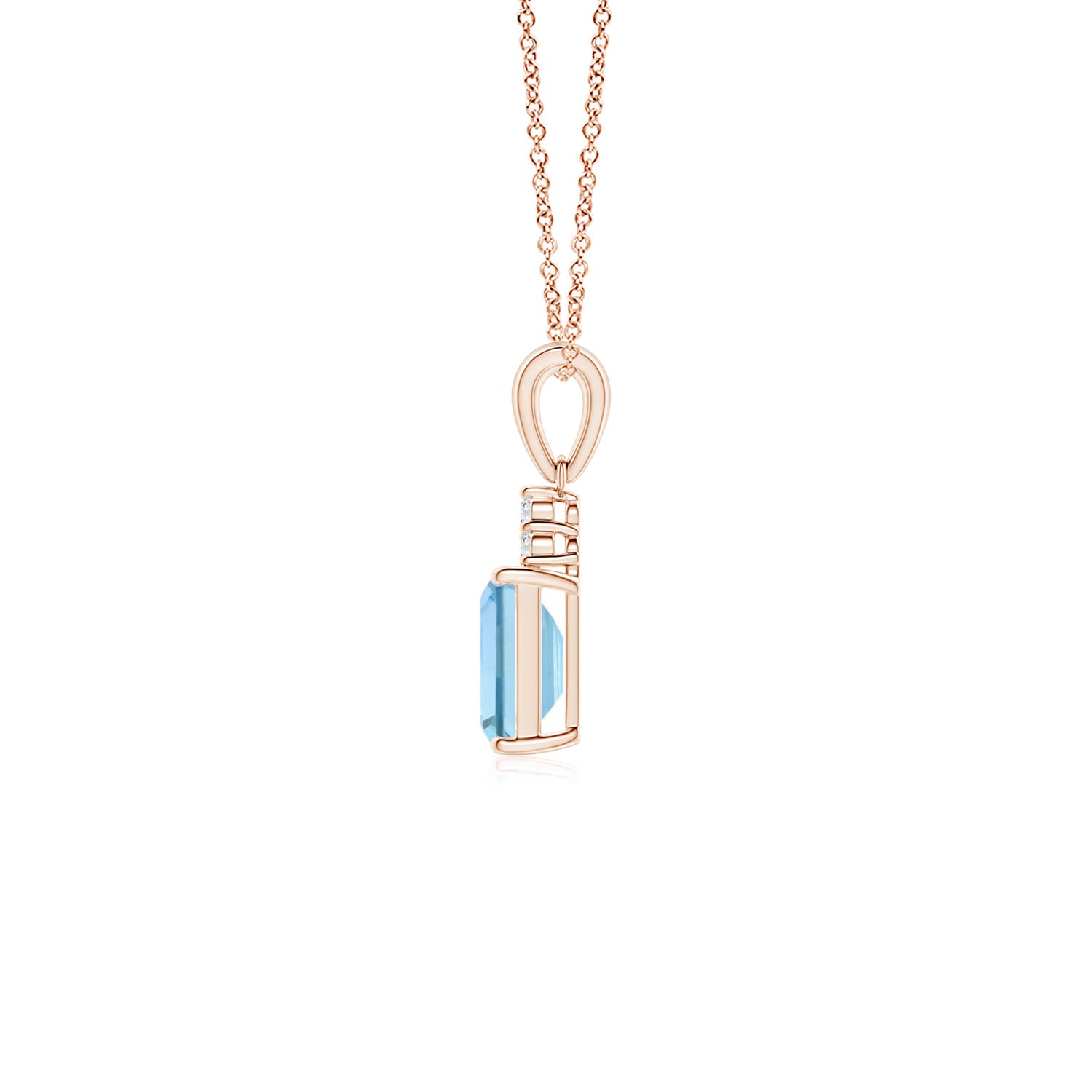 AAA - Aquamarine / 0.52 CT / 14 KT Rose Gold