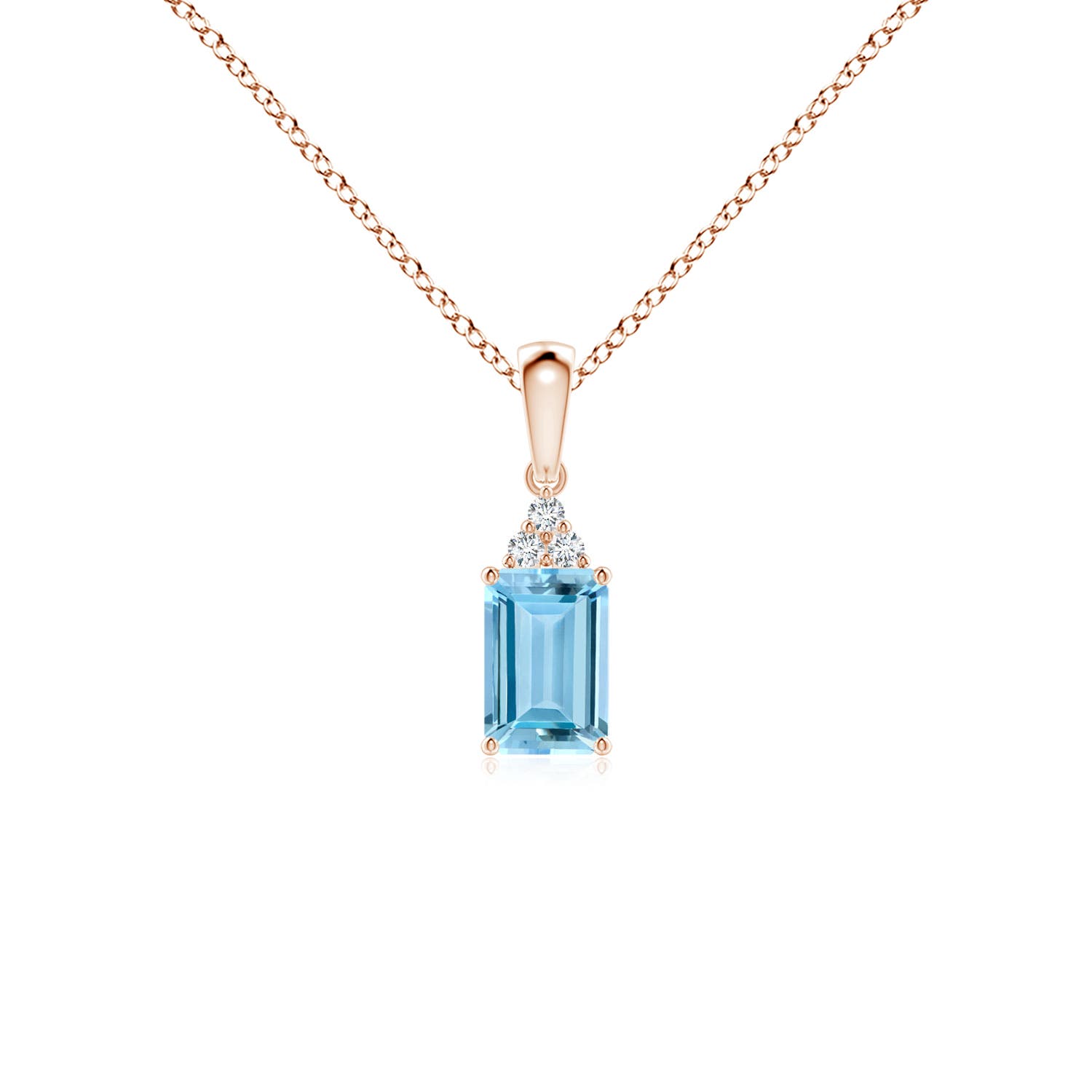 AAAA - Aquamarine / 0.52 CT / 14 KT Rose Gold