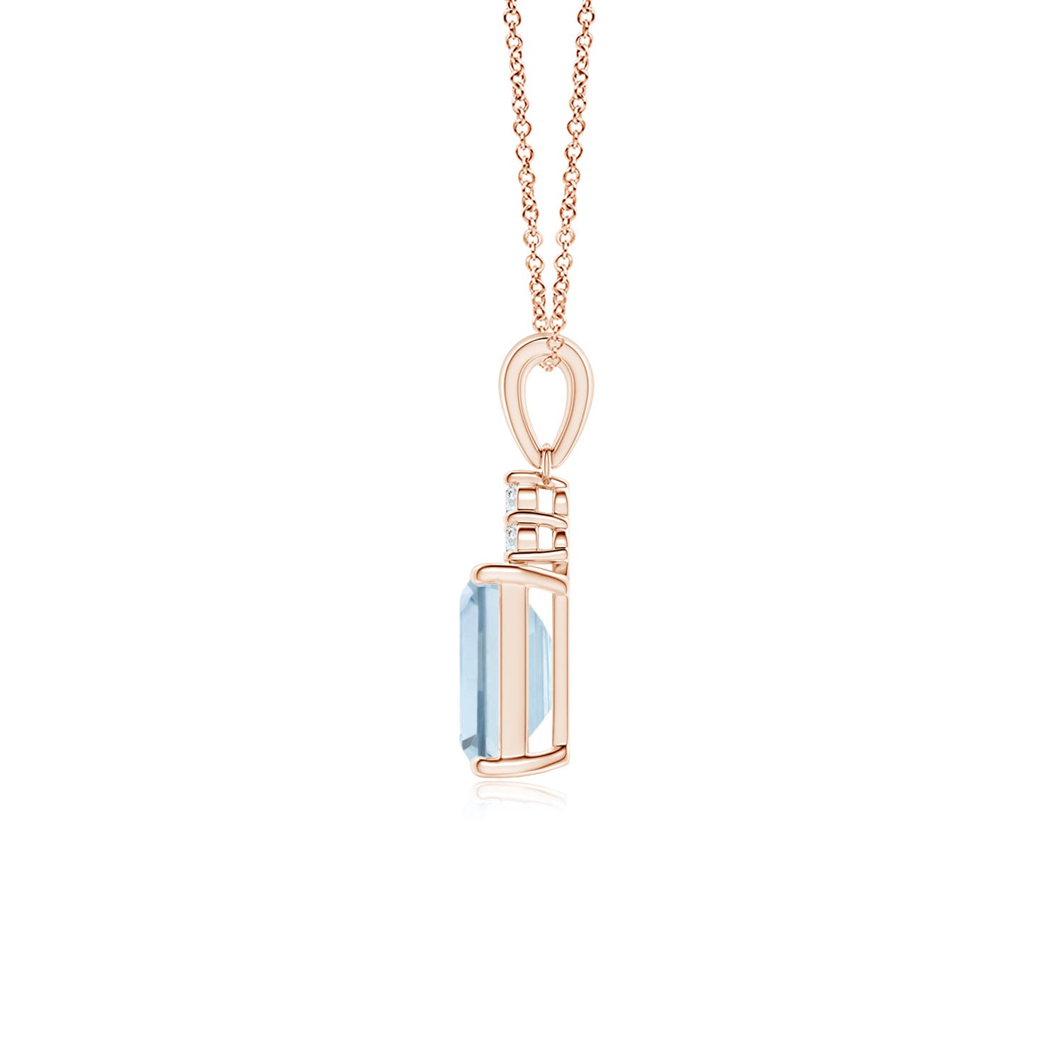 A - Aquamarine / 0.84 CT / 14 KT Rose Gold