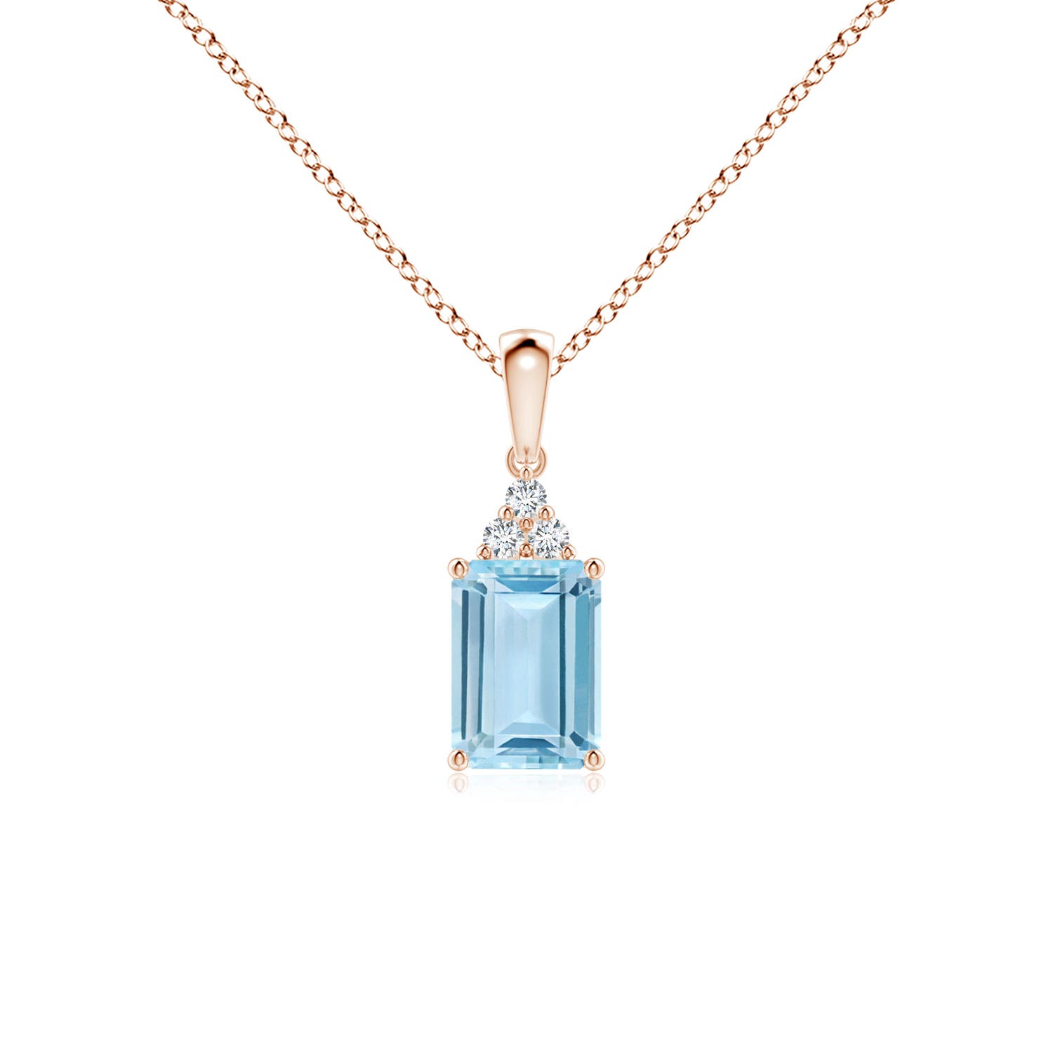 AAA - Aquamarine / 0.84 CT / 14 KT Rose Gold