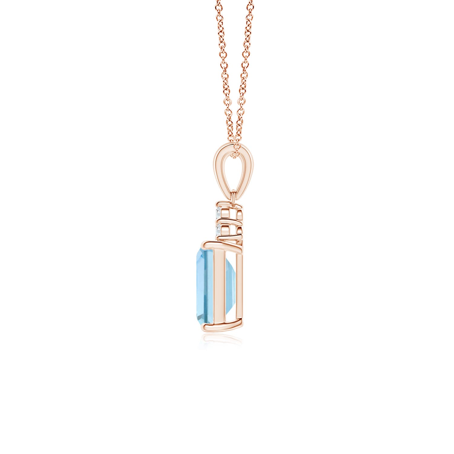 AAA - Aquamarine / 0.84 CT / 14 KT Rose Gold