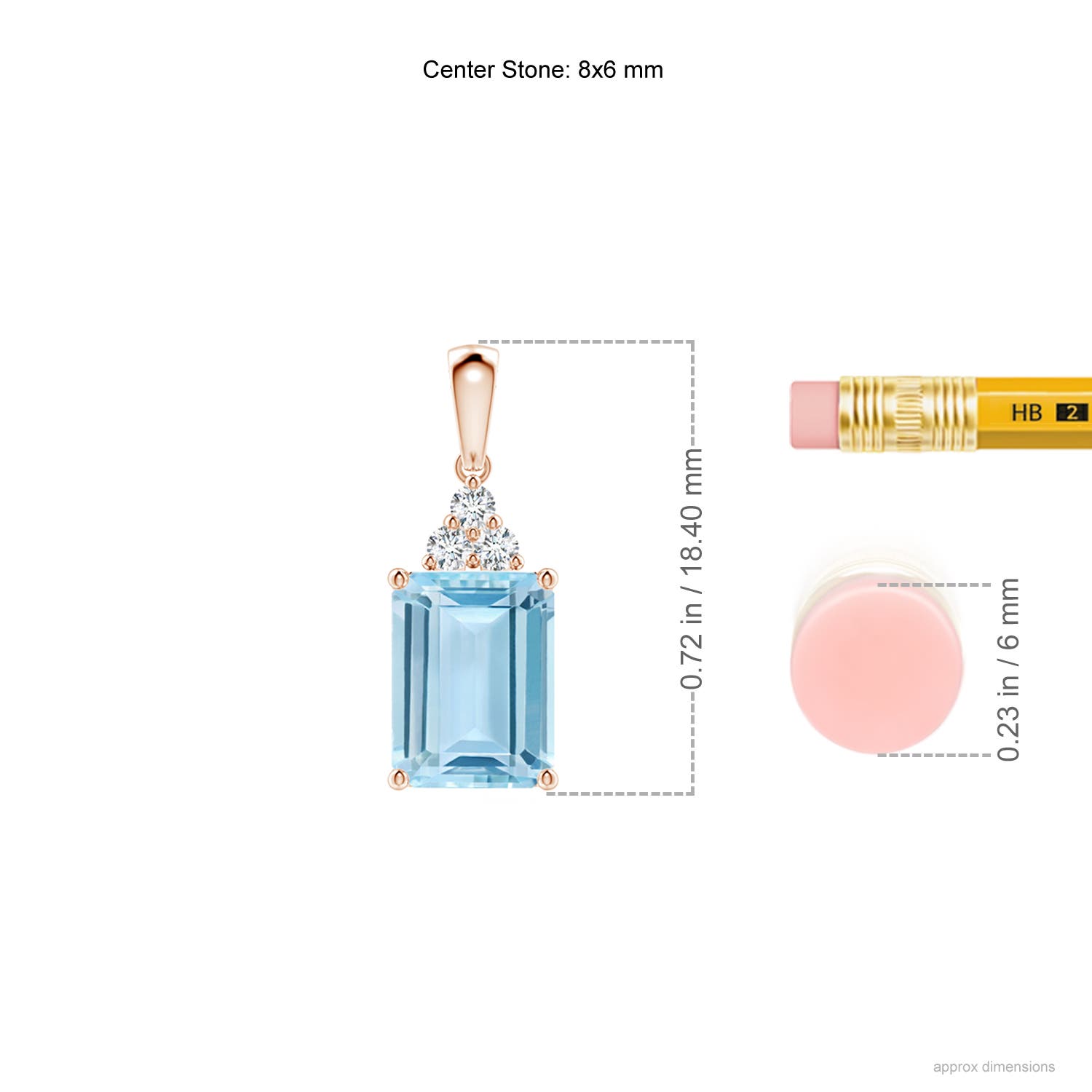 AAA - Aquamarine / 1.41 CT / 14 KT Rose Gold