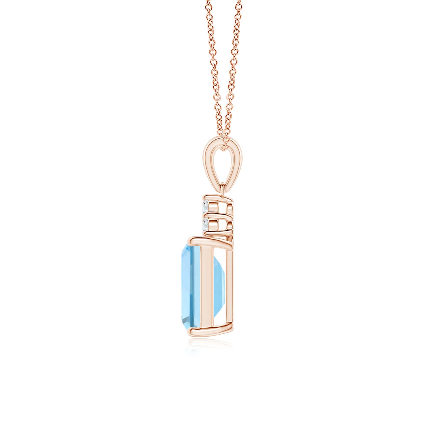 AAAA - Aquamarine / 1.41 CT / 14 KT Rose Gold