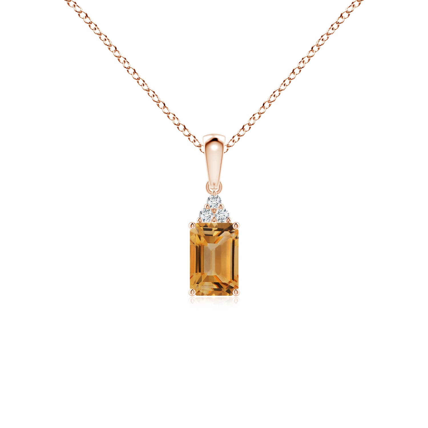 A - Citrine / 0.62 CT / 14 KT Rose Gold